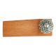2 Pieces Sea Green Flower Ceramic Wooden Door Stopper